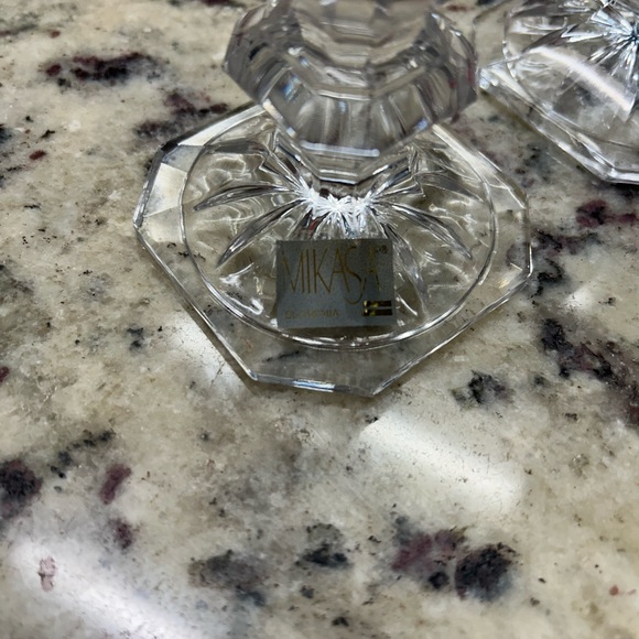 Mikasa Edinburgh Crystal Candle Stick Holders Set of 2 - Picture 4 of 9